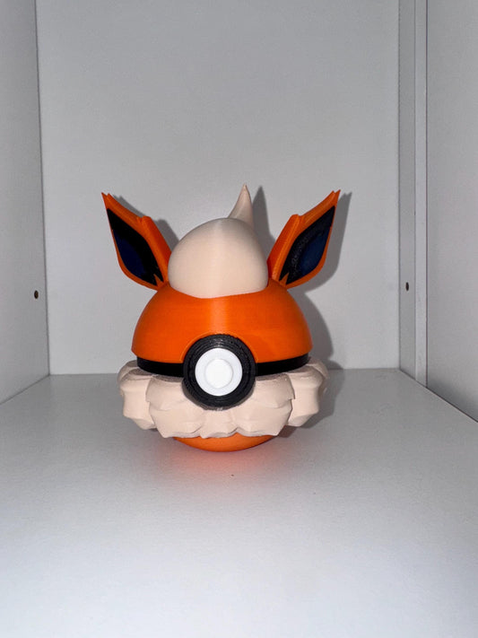 Flareon Inspired Pokéball – 3D Printed Fire Type Pokémon Gift & Decor