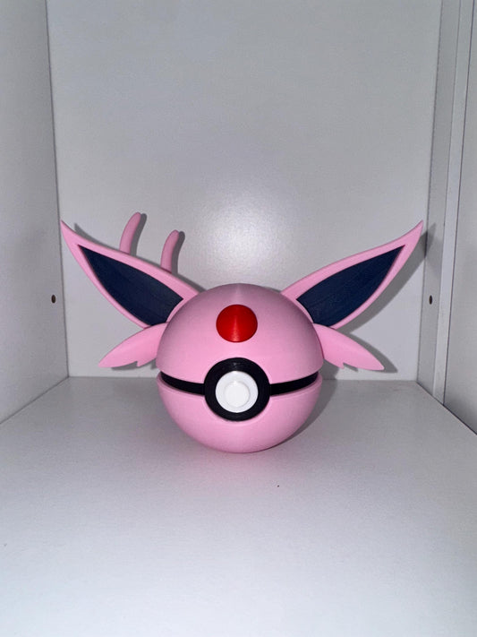 Espeon Inspired Pokéball | Psychic Type Pokéball Display | 3D Printed Pokémon Gift | Espeon Fan Collectible | Eeveelution Pokéball Decor