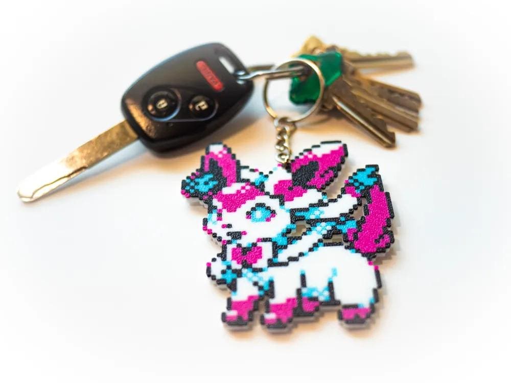 Eevee Evolution Keychain – All Eeveelutions Pokémon Keyring, Cute Pokémon Charm, Gift for Pokémon Fans, Collectible Accessory