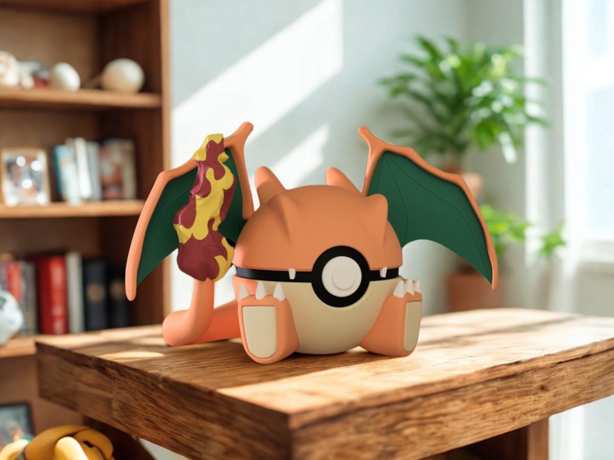 Charizard Themed Pokéball, a great addition to your original 151 Pokémon collection!