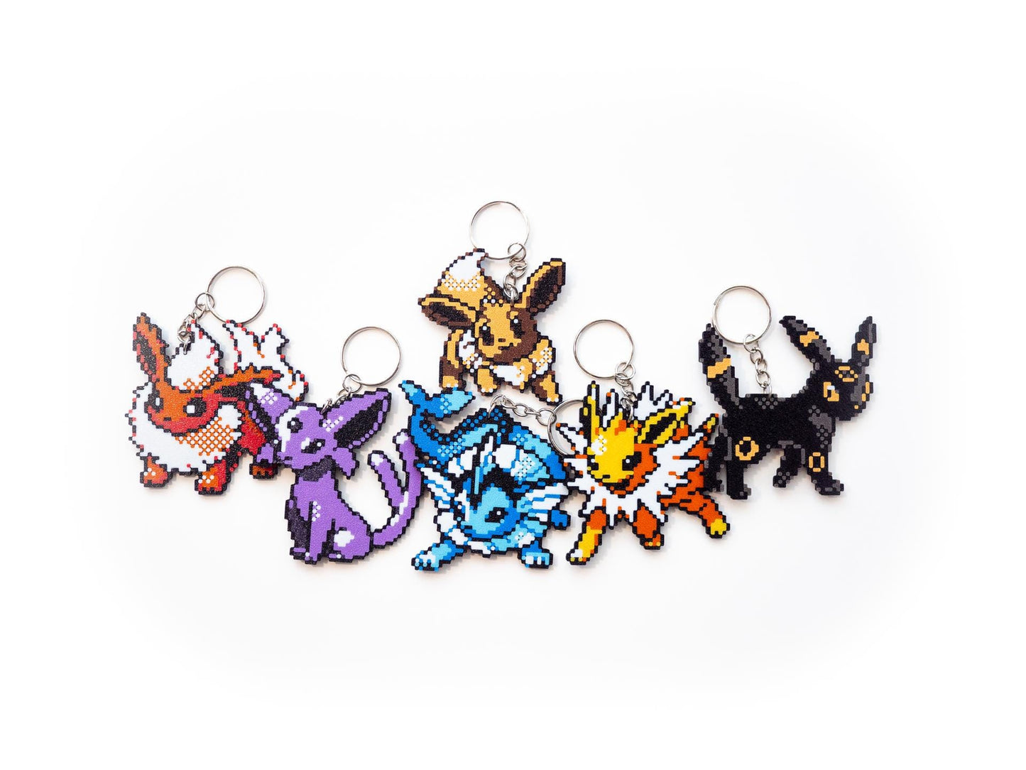 Eevee Evolution Keychain – All Eeveelutions Pokémon Keyring, Cute Pokémon Charm, Gift for Pokémon Fans, Collectible Accessory